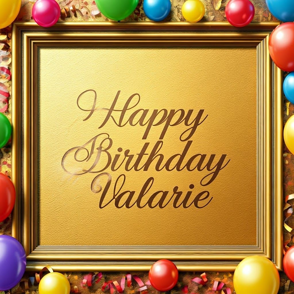 Birthday Wishes in Golden Artistic Splendor