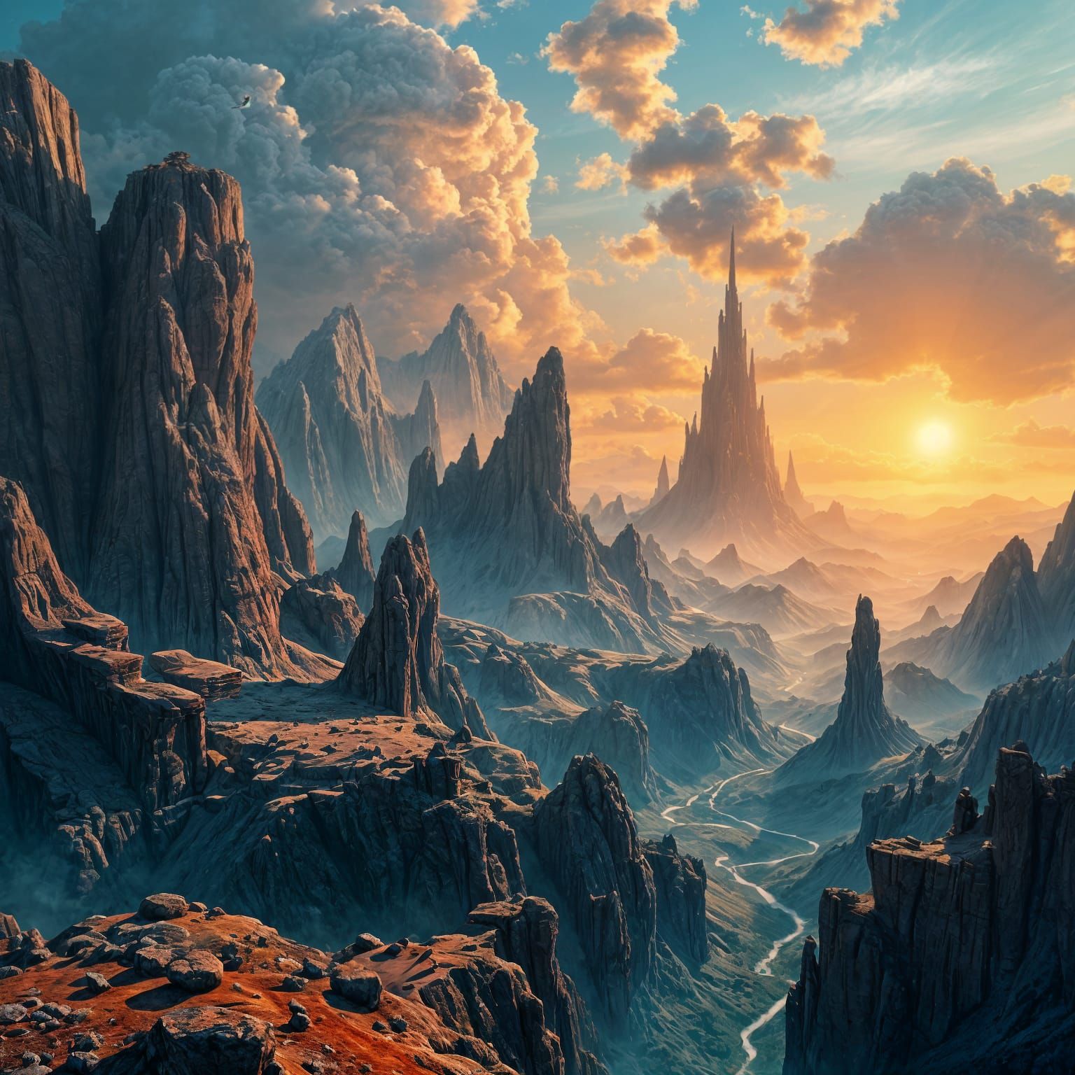 Fantastical Matte Painting in Deep Color