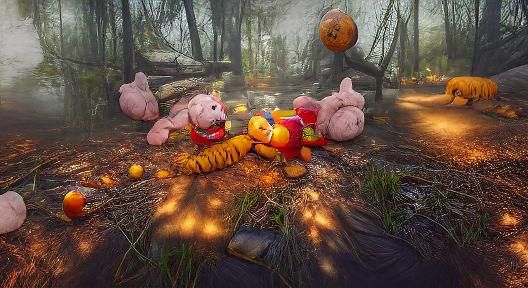 Spooky Halloween Forest Scene