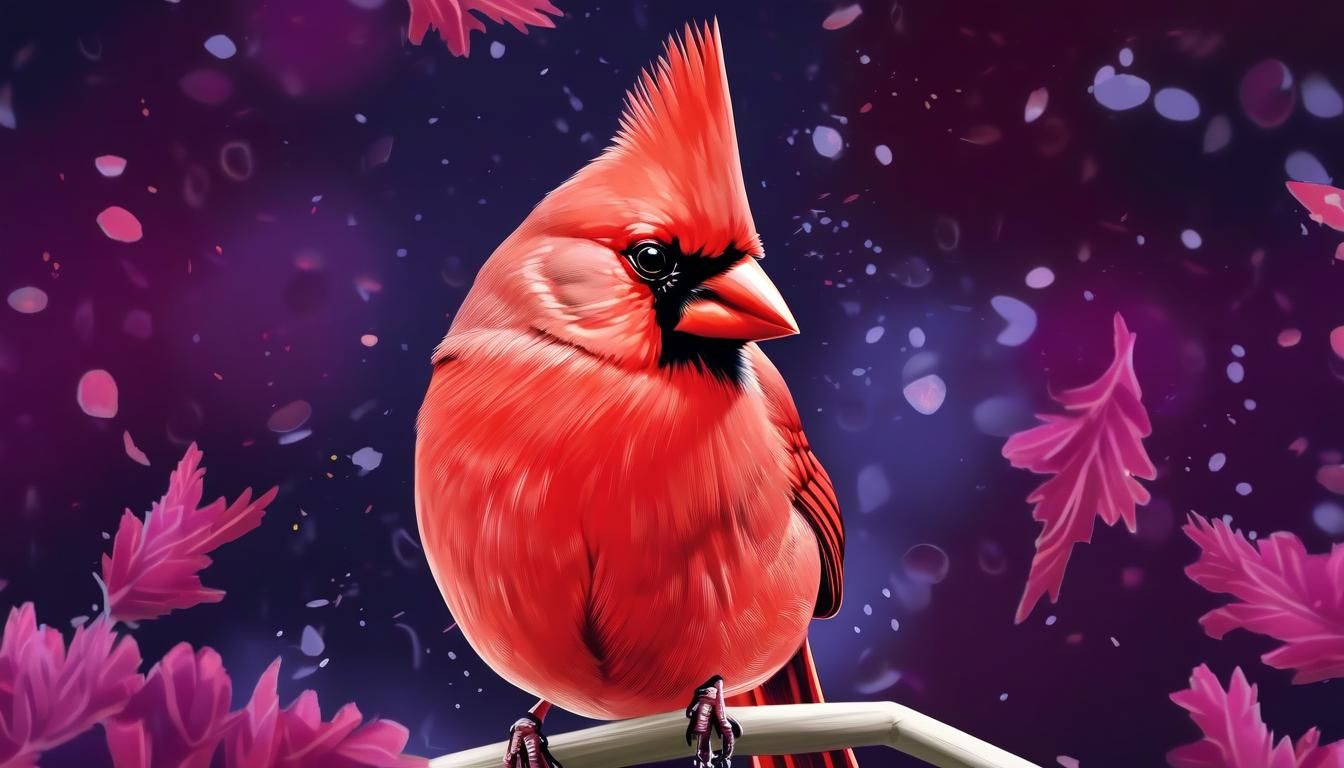 Striking Cardinal Bird Image