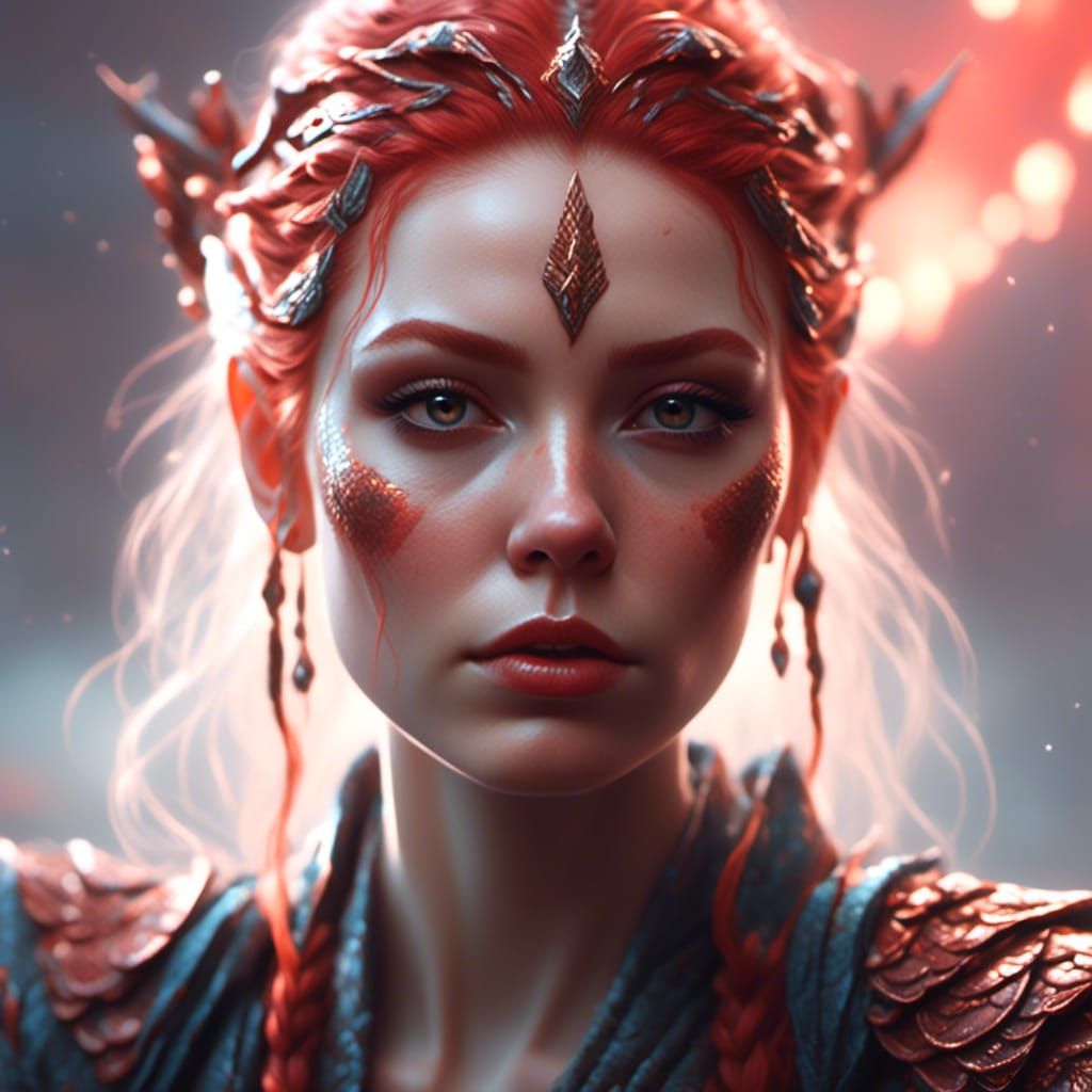 Dragon Scaled Woman in Jedi Robes