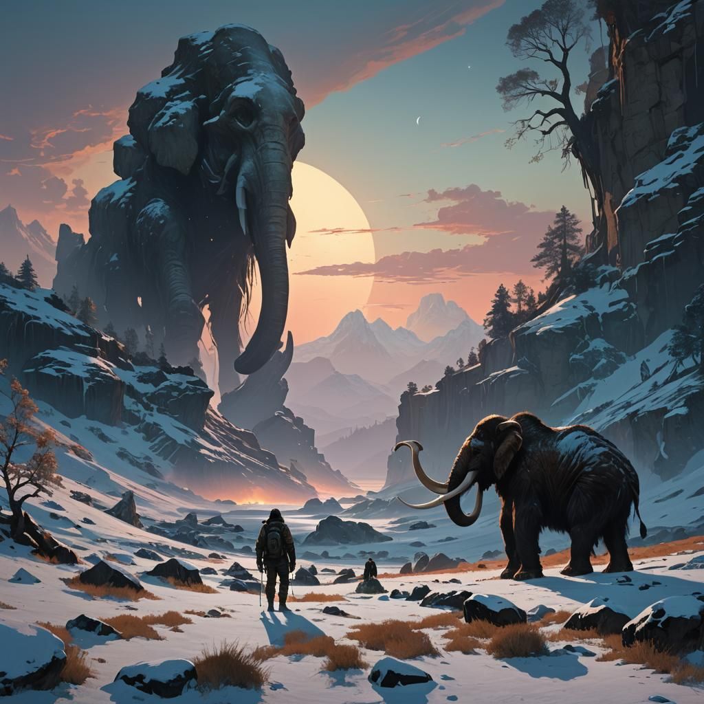 Alien Dawn Fantasy Art in Realist Style