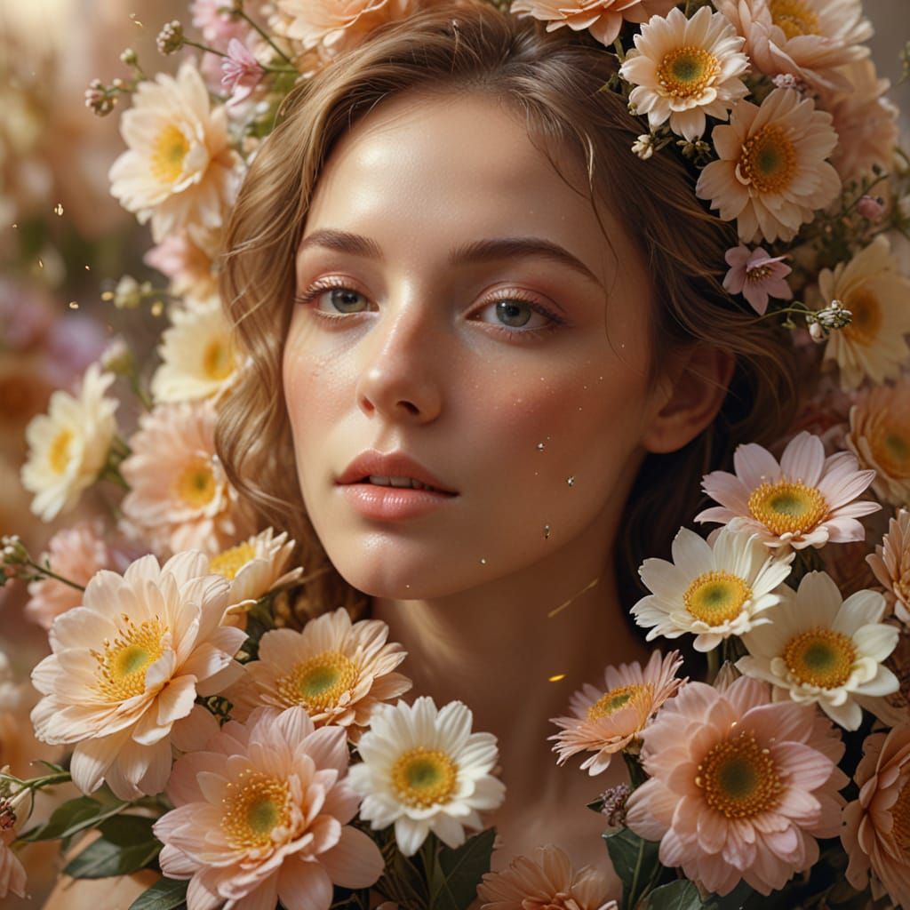 Enchanted Bouquet Unfolds in Dreamlike Atmosphere