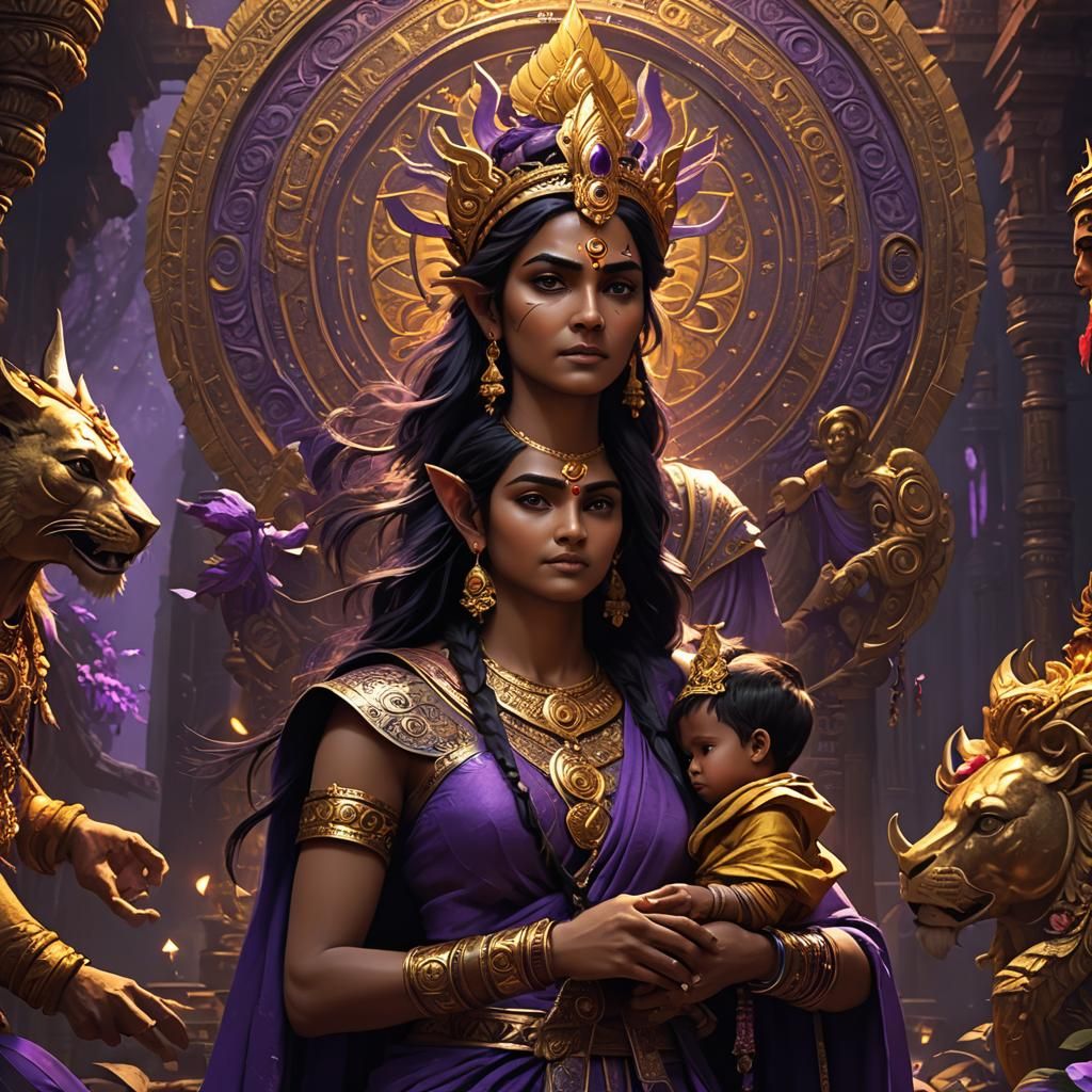 Ramayana Story Told in Dark Fantasy Art