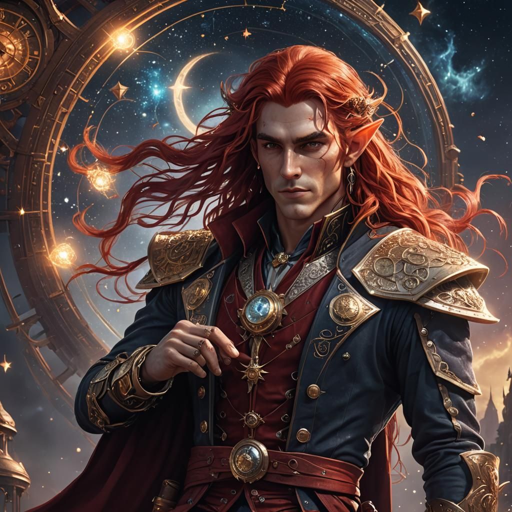 Astral Elf Bard in Steampunk Style