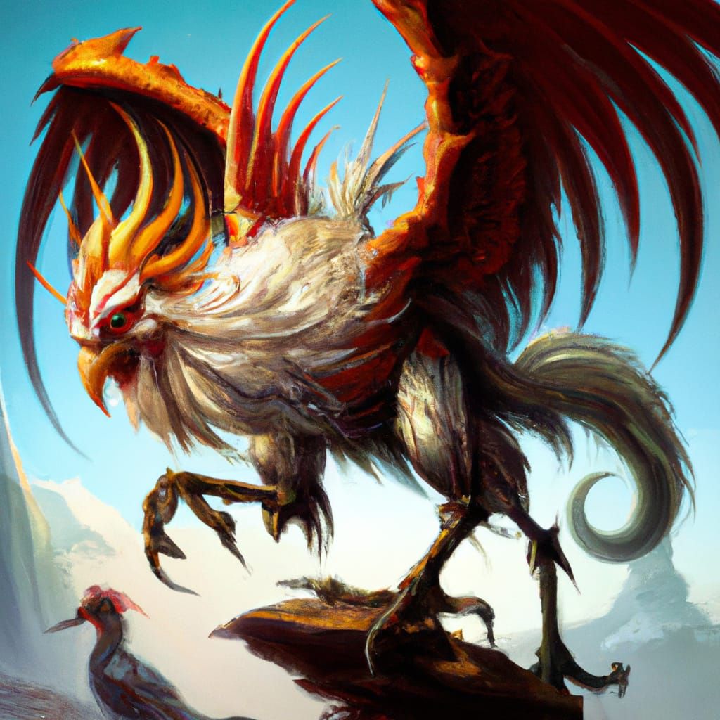 Magnificent Cockatrice Digital Artwork