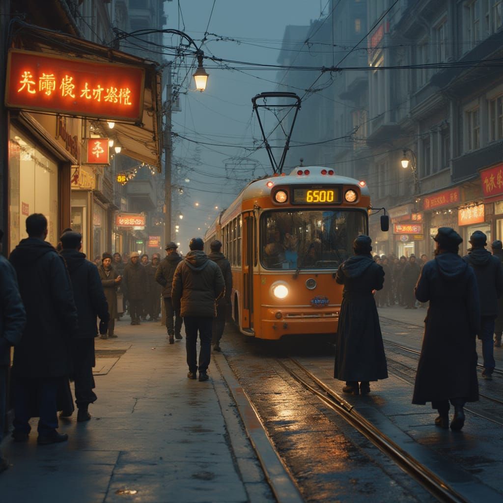 Sports Car at Sunset Reflecting Warm Light