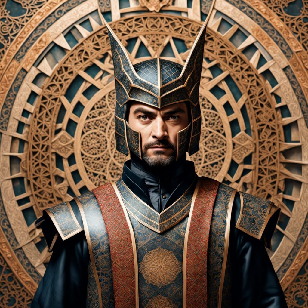 Kaleidoscopic Portraits in Psychedelic Geometric Art