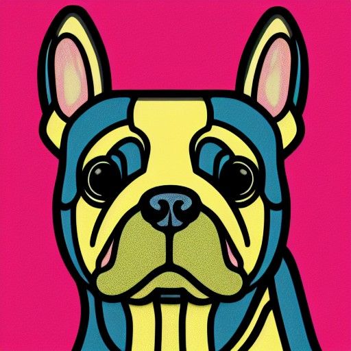 Cute Dog in Geometric Pop Art Style