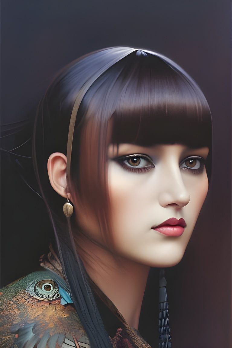 Detailed Portrait of Girl in Hyperrealistic Style