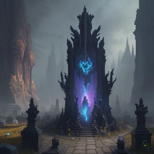 Fantastical Grave in Detailed Matte Painting