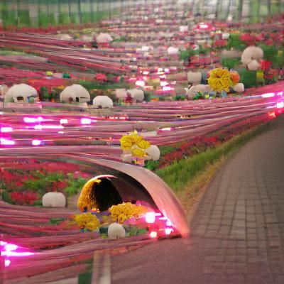 Enchanting Flower Tunnel: A Blossoming Escape