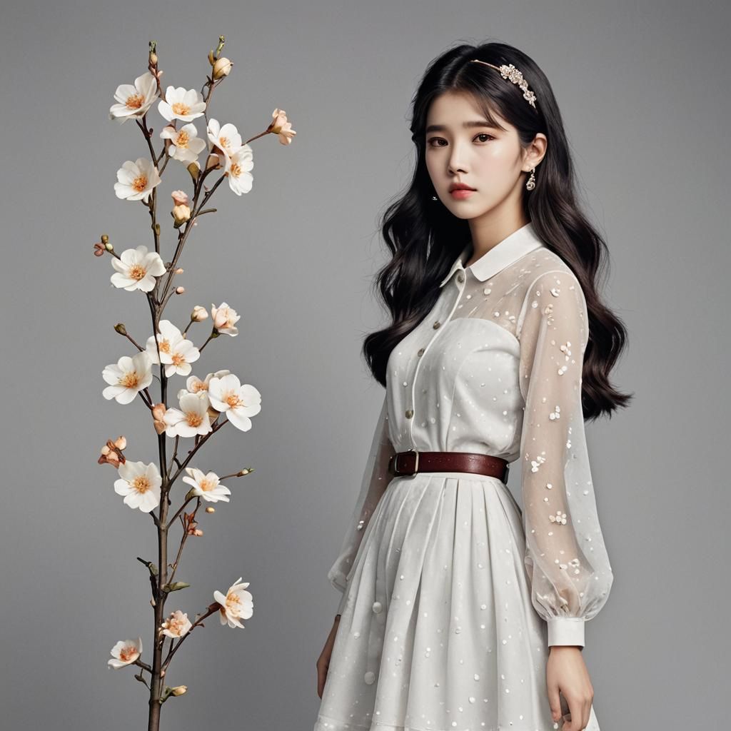 IU Tribute: South Korean Pop Artist in Digital Art