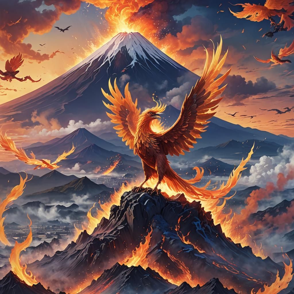 Phoenix Rising: A Digital Pastel Fantasy