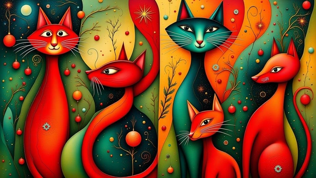 Merry Christmas Cats