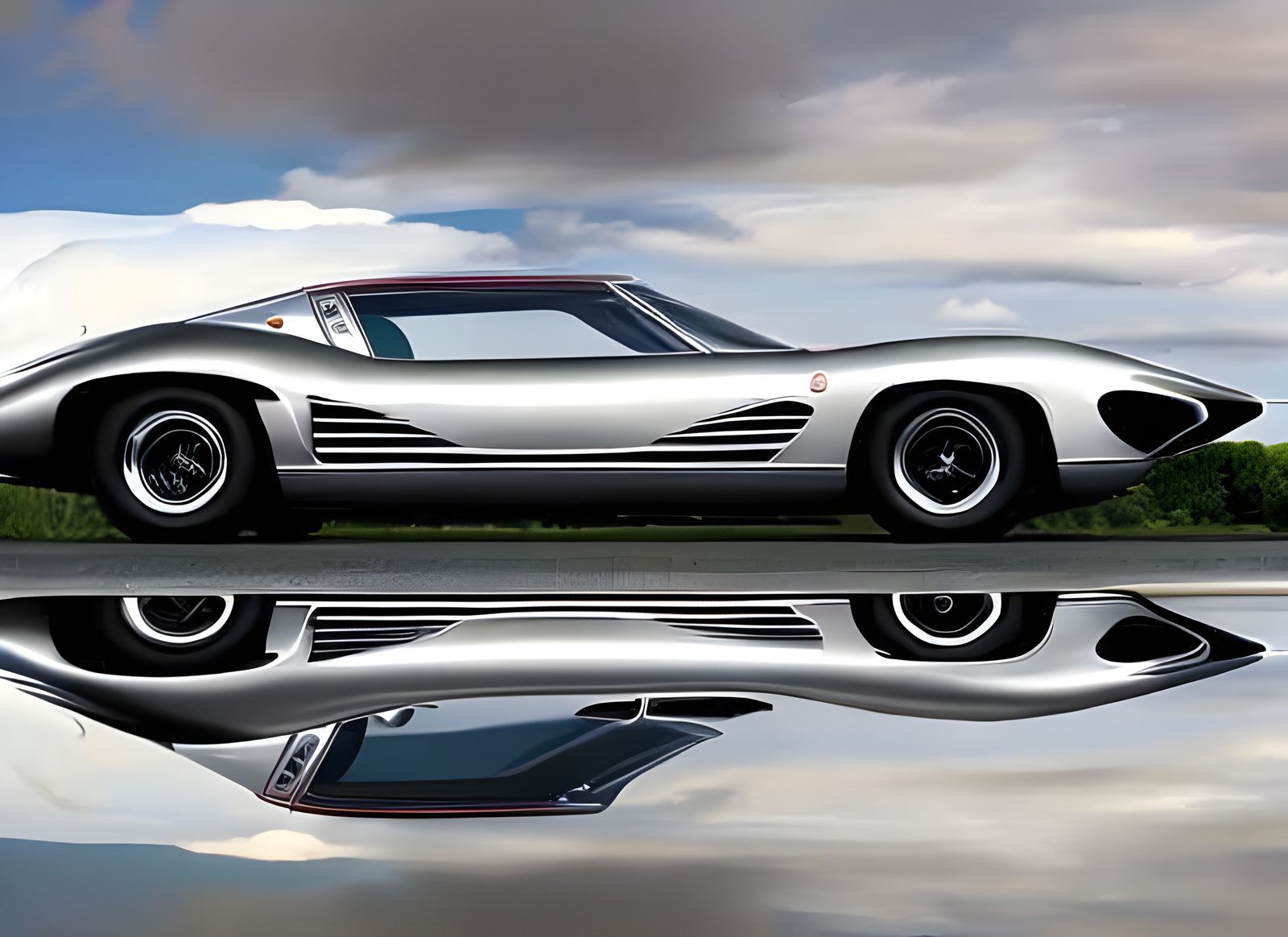 1960s Sports Cars in Hyperrealistic Style