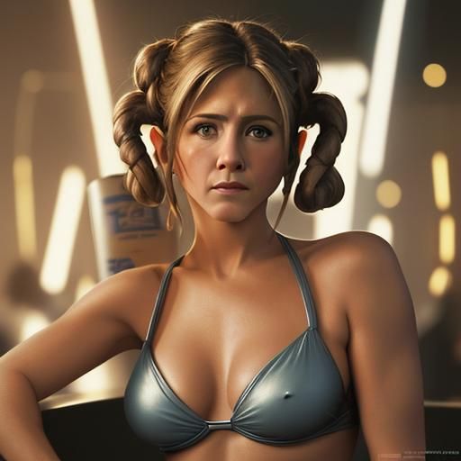 Jennifer Aniston as Princess Leia Portrait