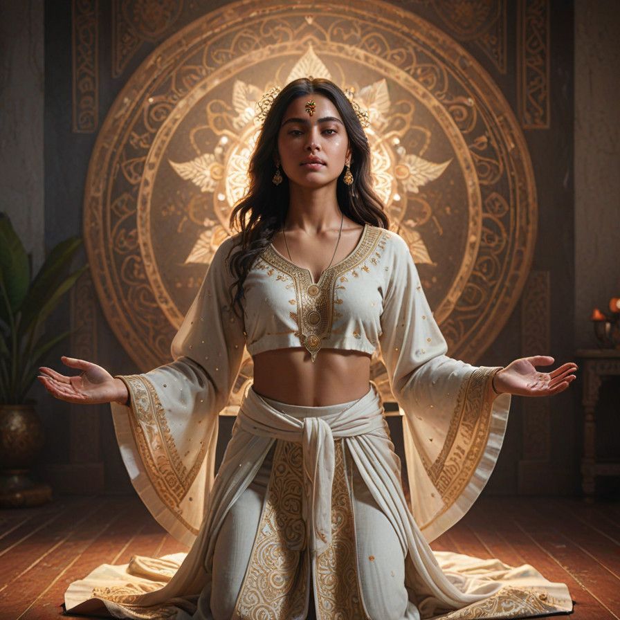 Spiritual Awakening in Indian-Inspired Elegance