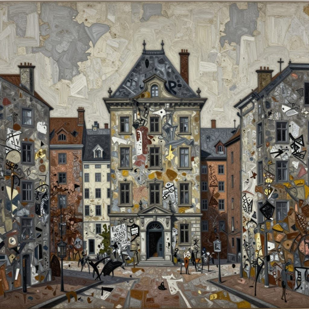 <lora:UMK Urban Sprawl:1.0> <lora:MX ArtMetallics:1.0>