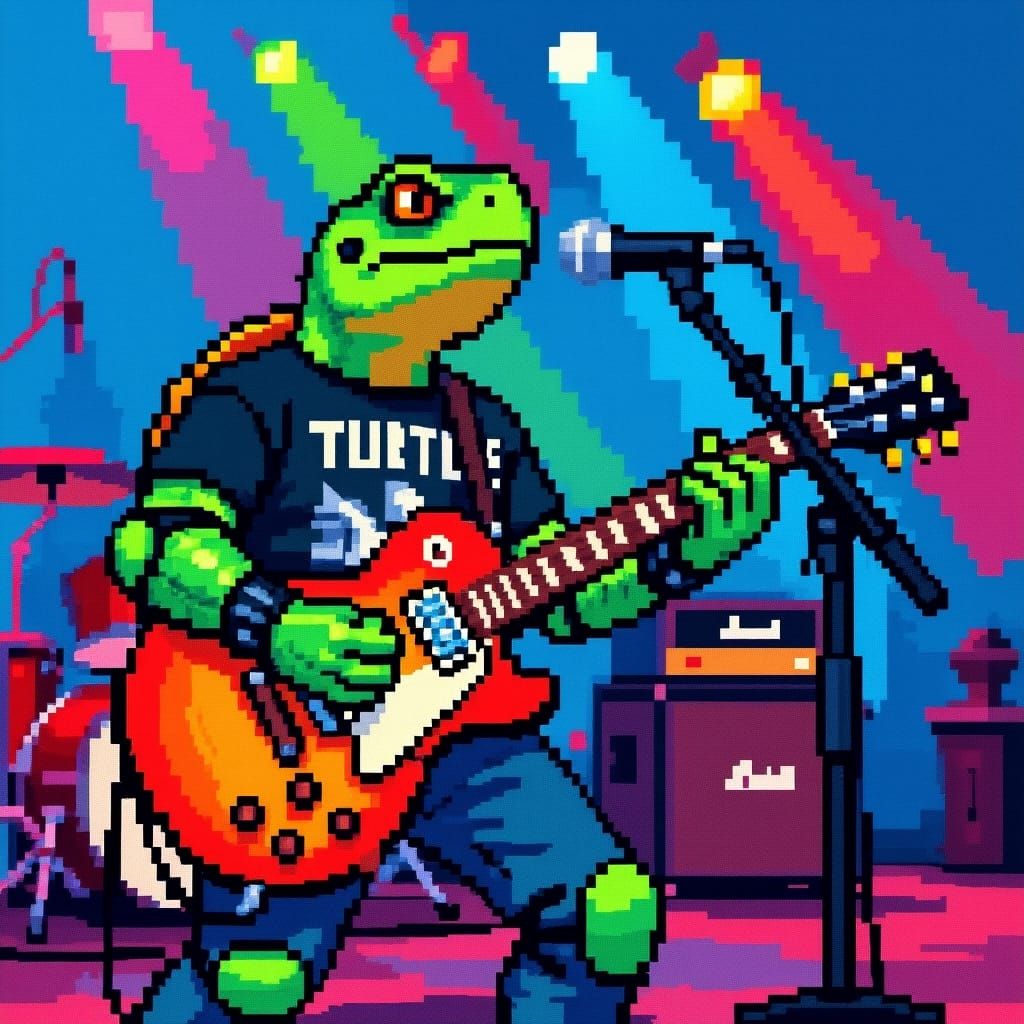 turn this to a pixel art, don't change anything else