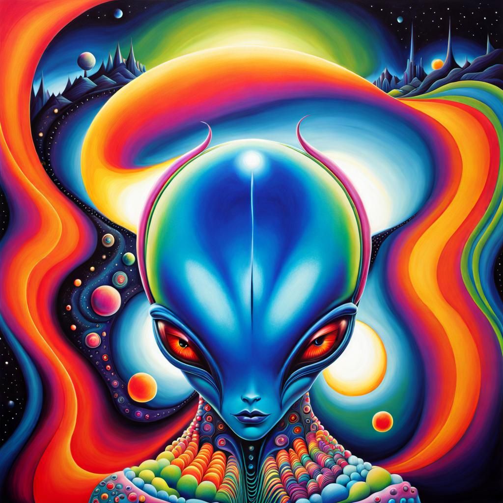 Surreal Alien Landscape: A Grotesque Psychedelic Fantasy