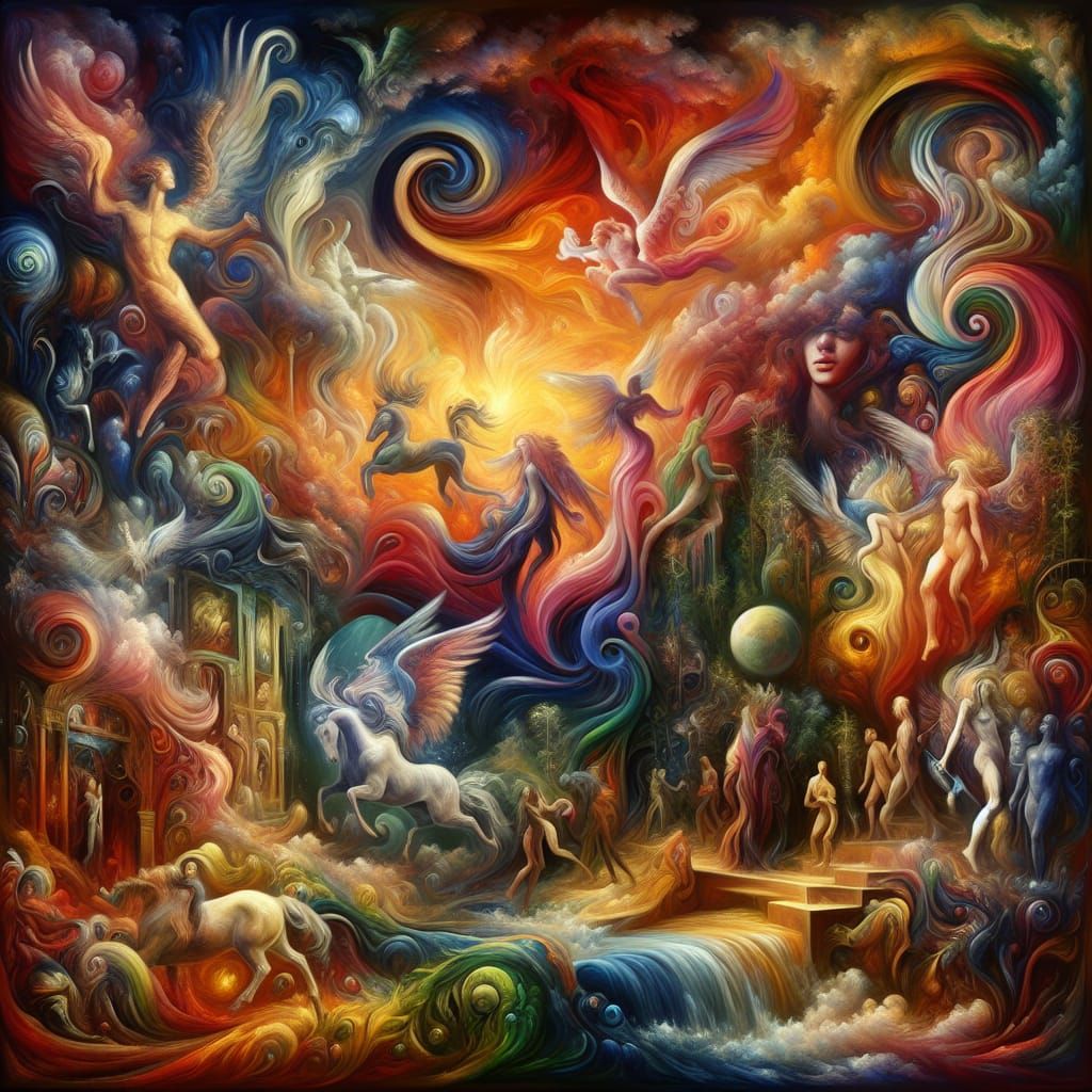 Mythical Artwork: Essence of Art in Surreal Style