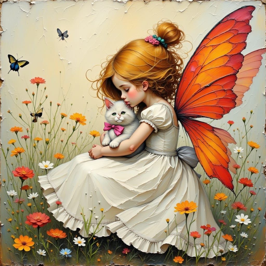 Cuddling in the wildflowers