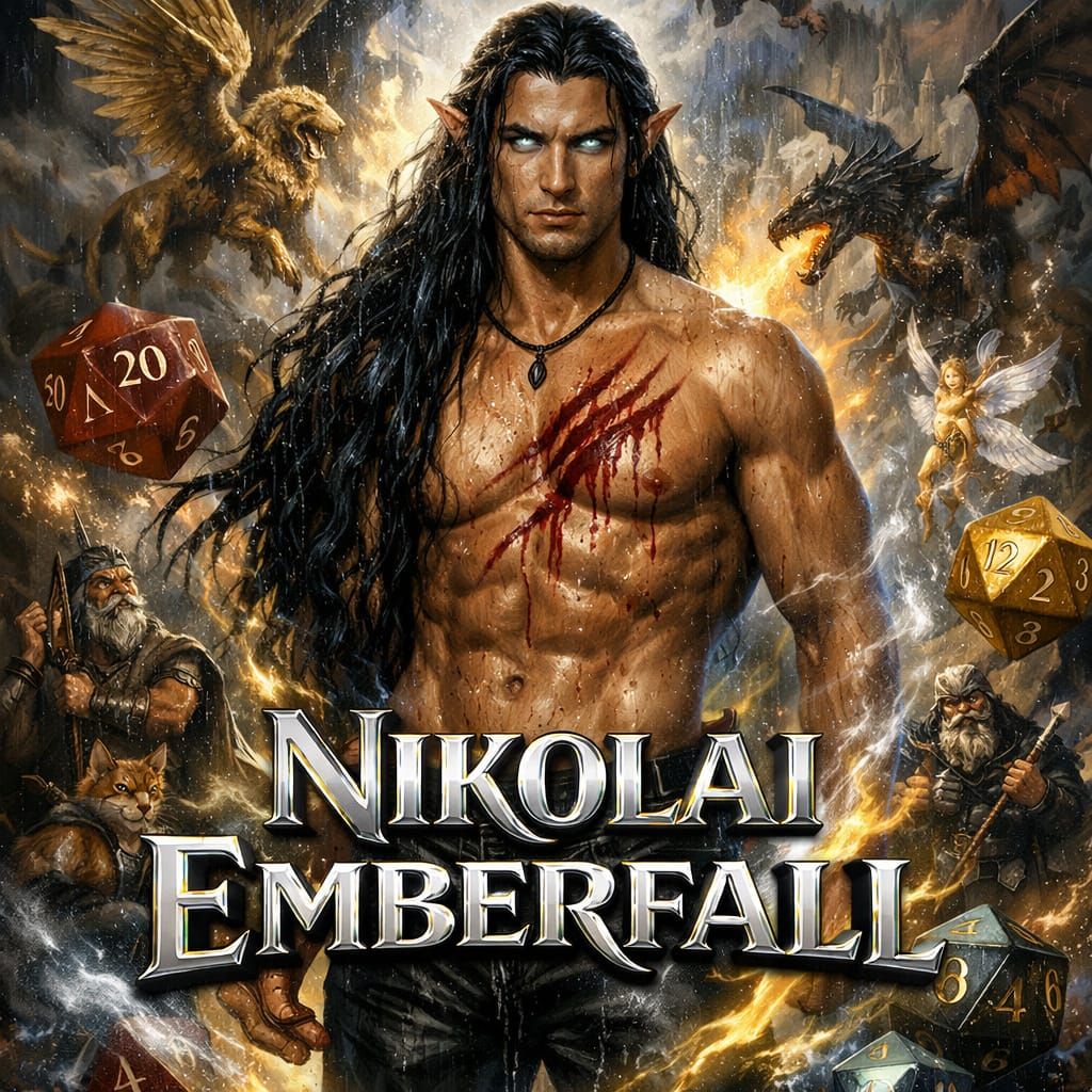 Sensual Elf Warrior with Claw Wounds in Rain