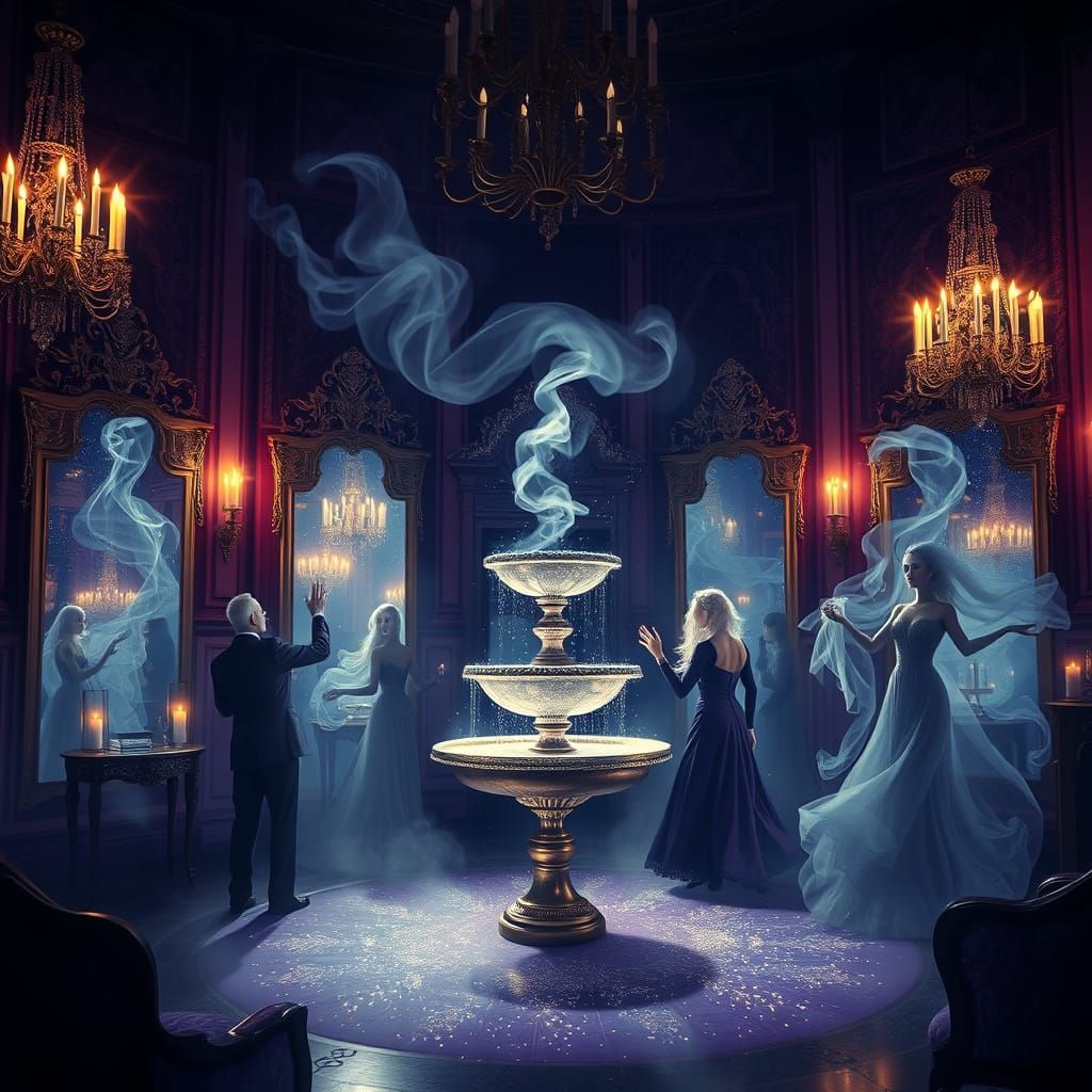 Ethereal Masquerade Ball in Enchanted Ballroom