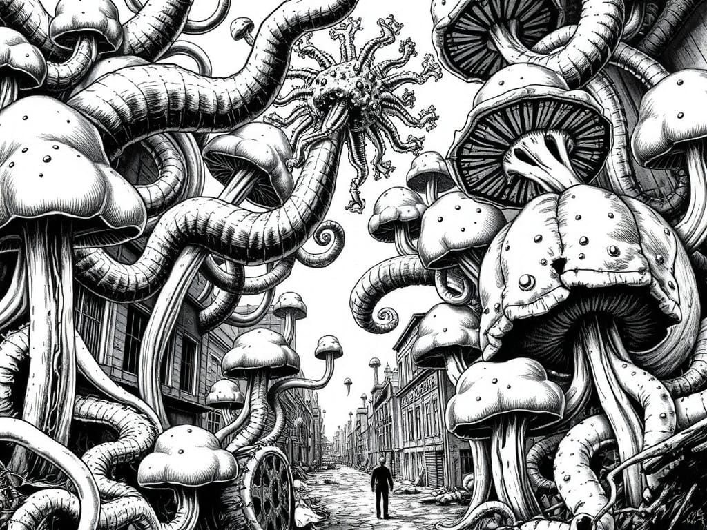 Mycelium Uprising: Post-Apocalyptic City Consumed by Fungal ...