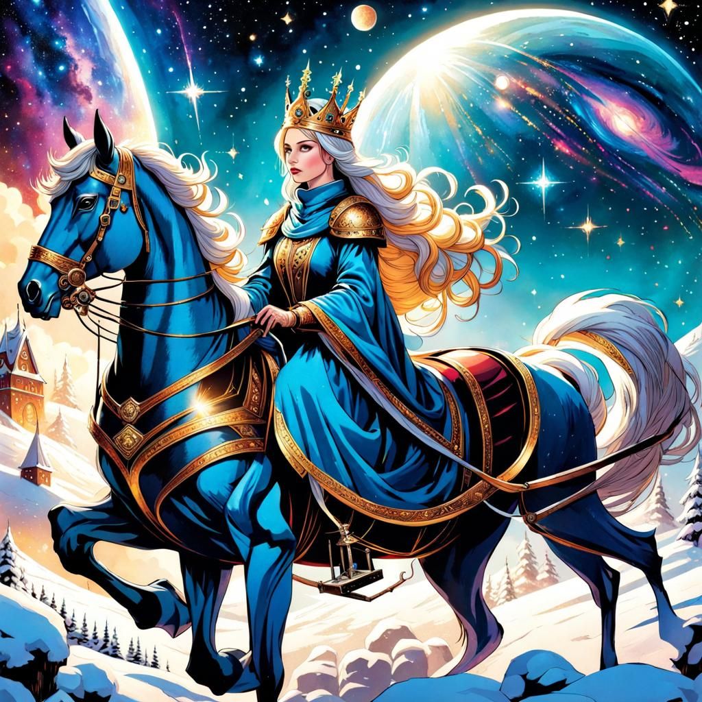 Galactic Princess Sleigh Ride with Robotic Horses
