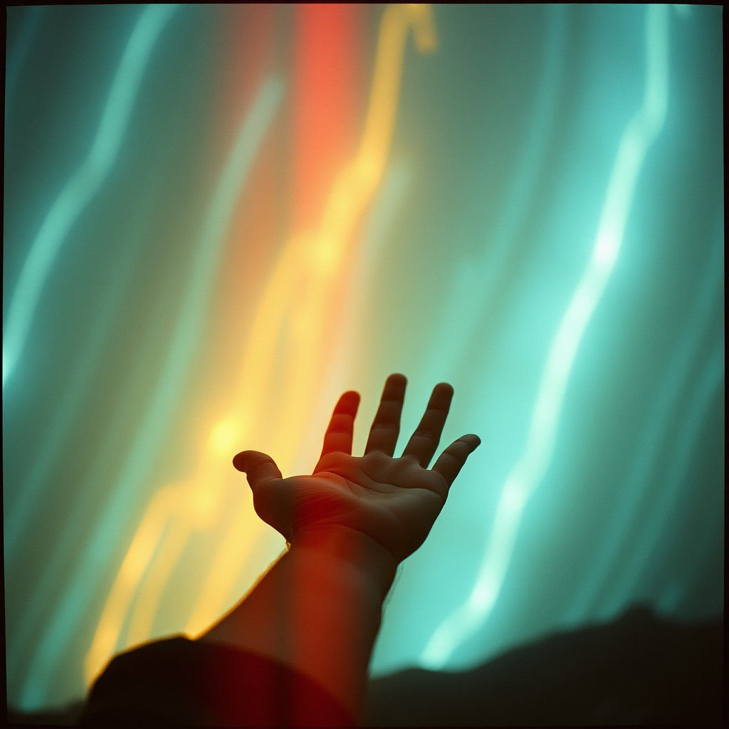 Dramatic Hands Reach for Invisible Shapes on Film