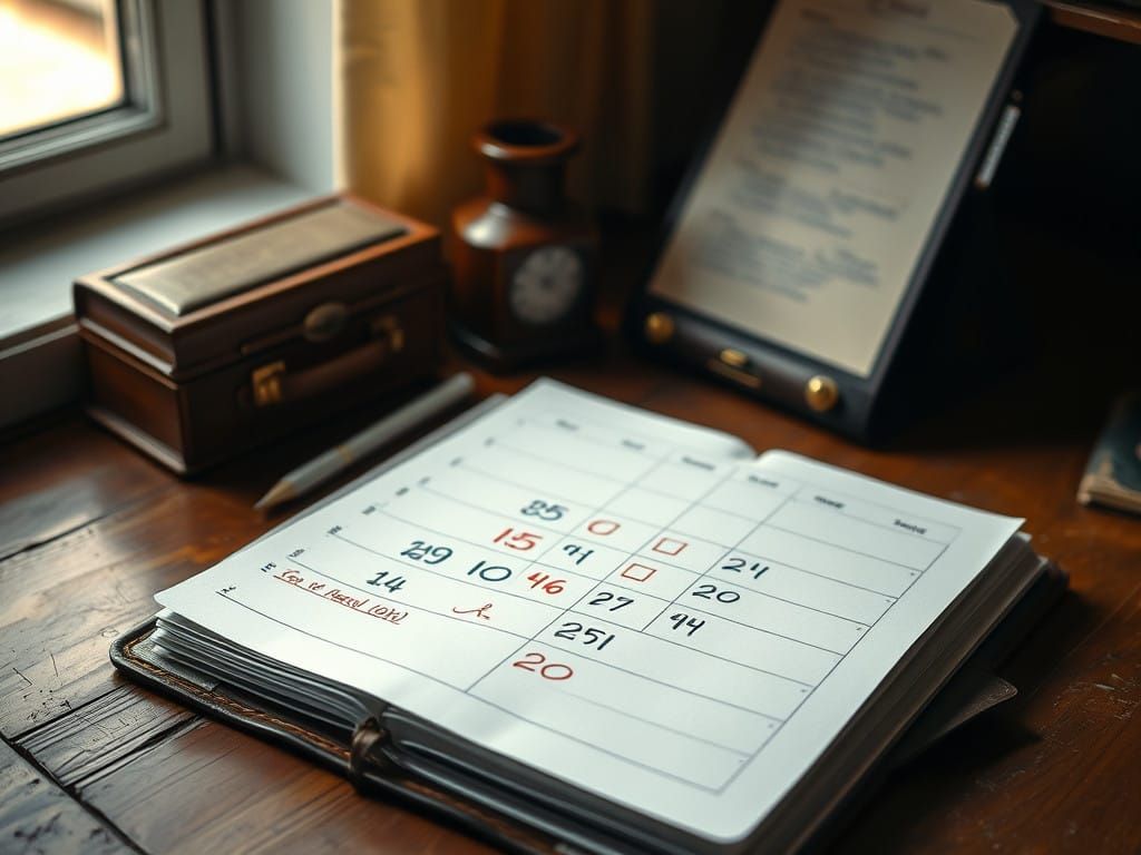 Cinematic Calendar of Triumph and Accomplishment