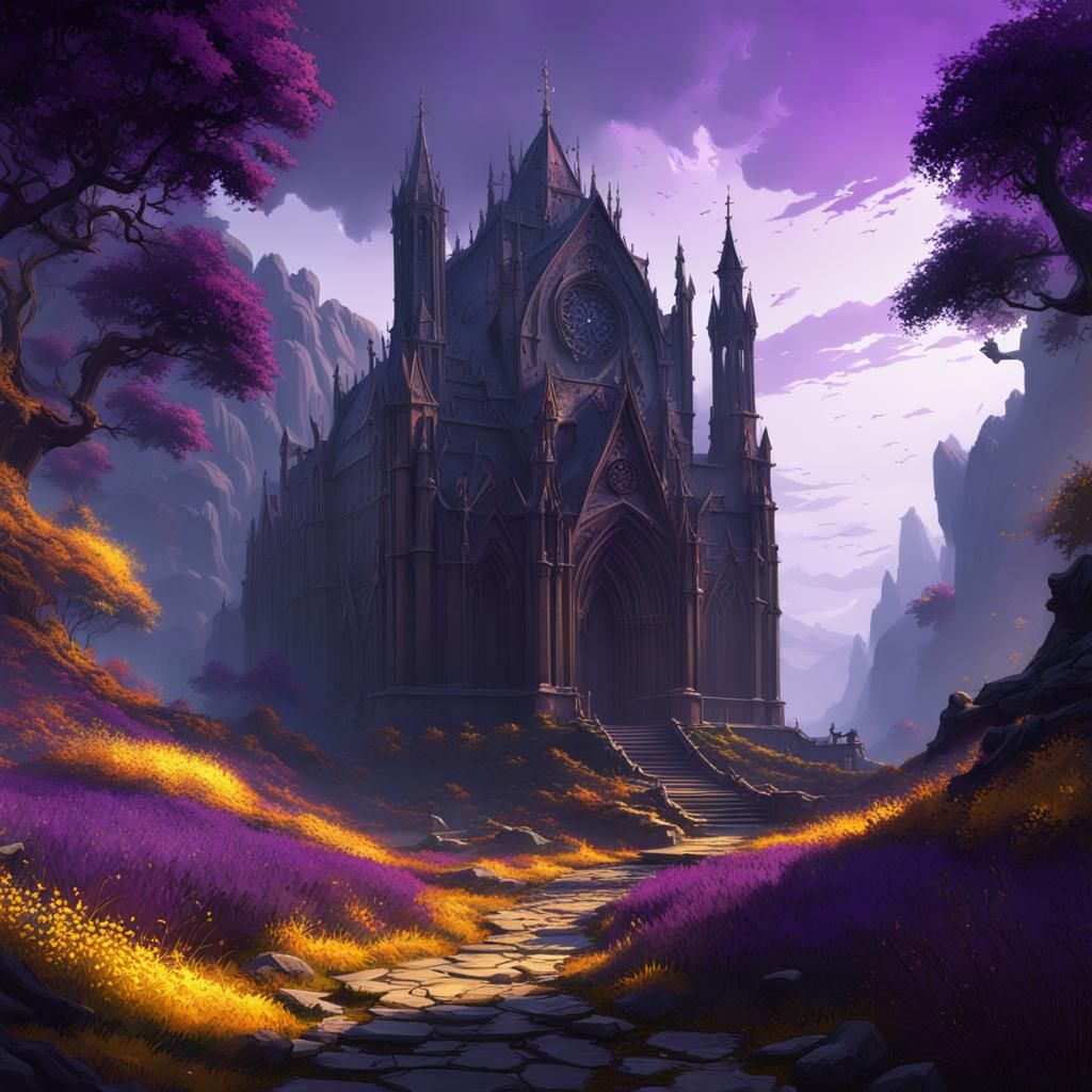 Gothic Dark Fantasy Landscape in 8k Resolution