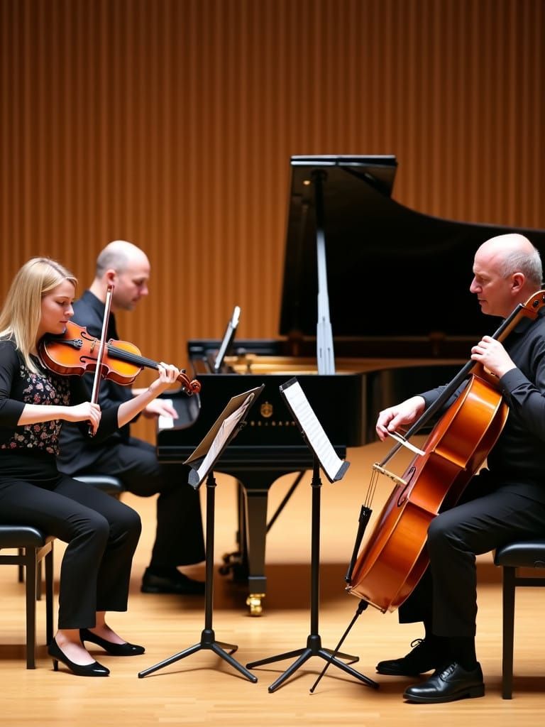 Classical Musicians Perform Tchaikovsky Piano Trio in Concer...