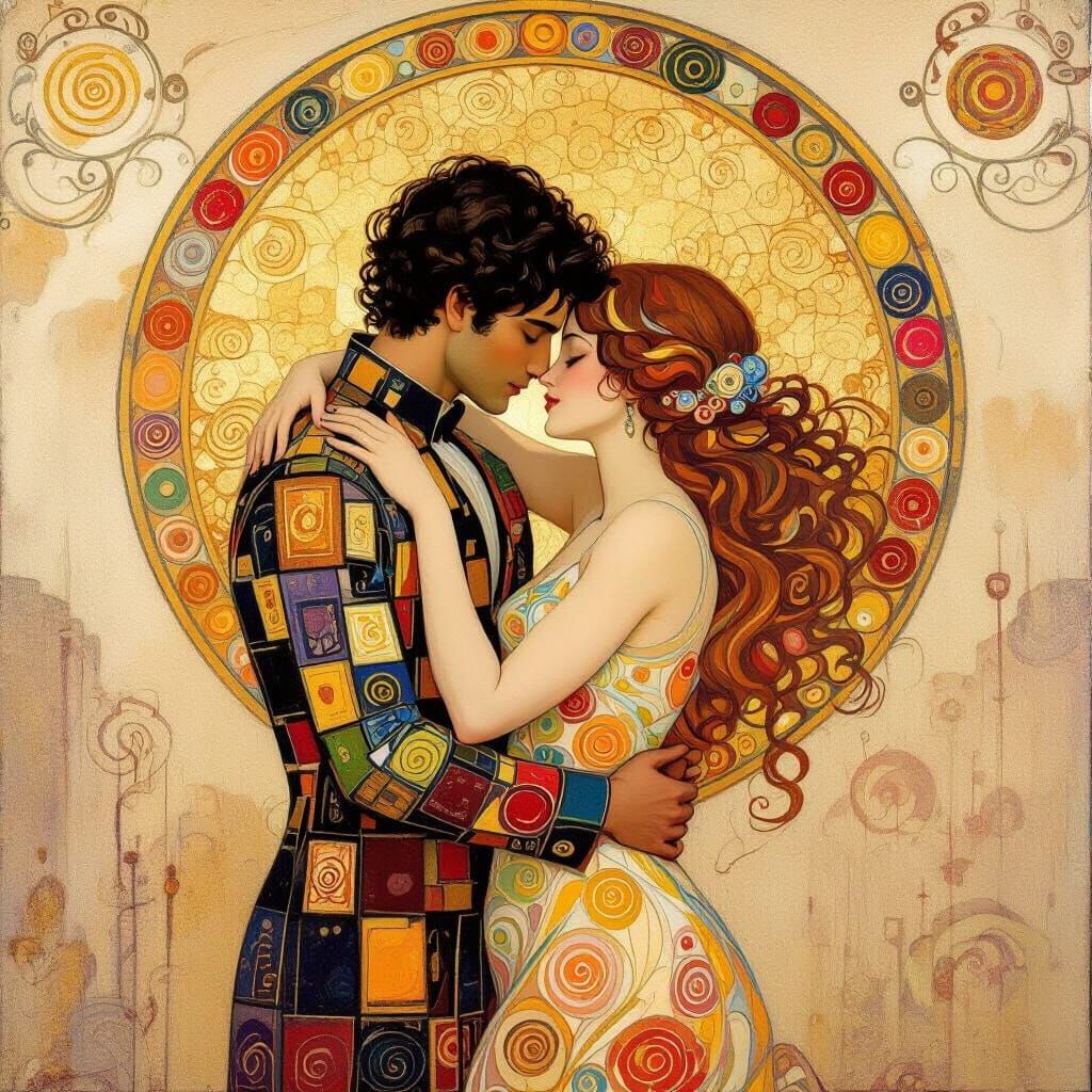 Surrealist Oil Painting of Profound Love