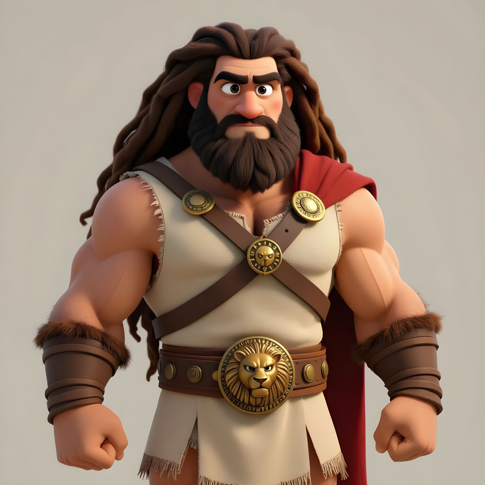 Samson the Hero in Pixar 3D Animation Style
