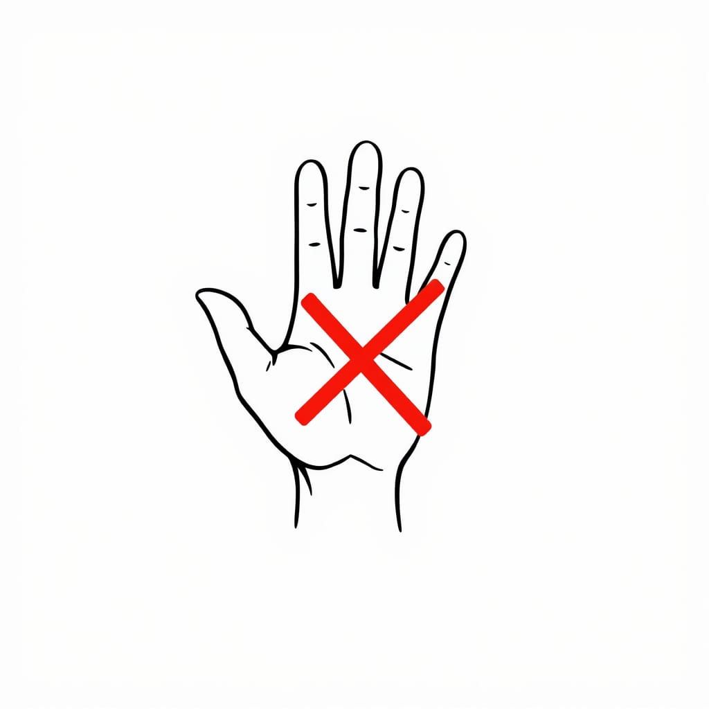 Powerful Red X Icon on White Background, Minimalist Design