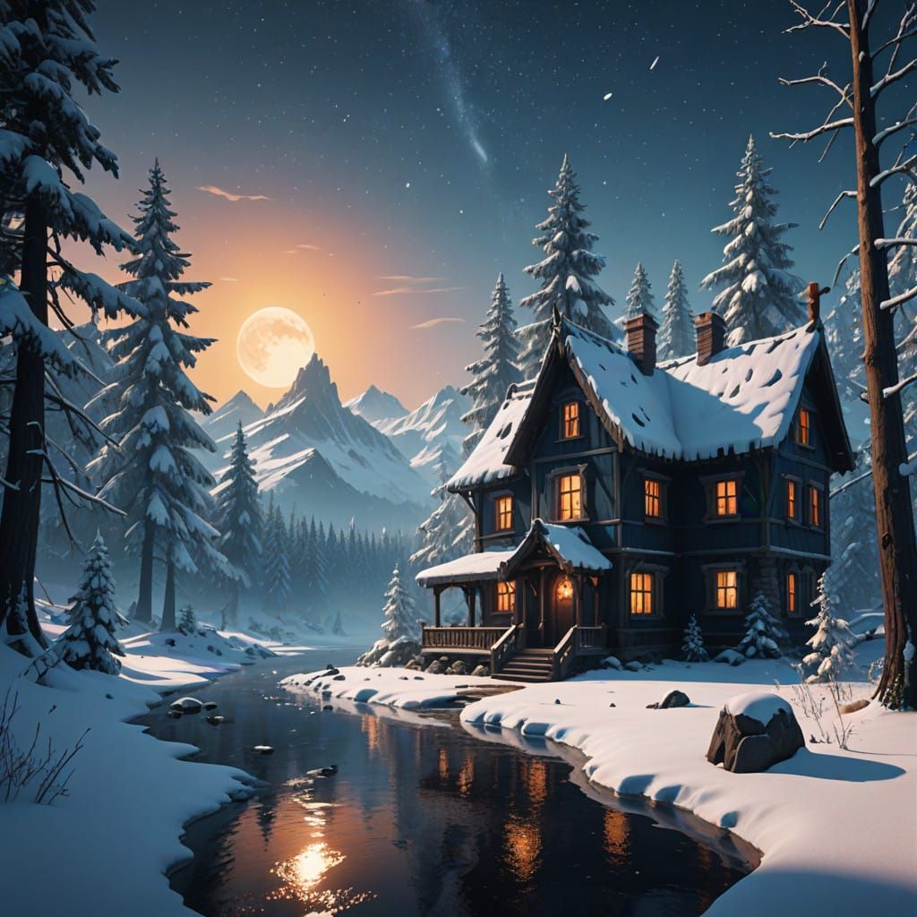 Winter Wonderland Through a Candlelit Portal