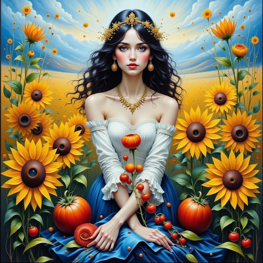 Abstract Flux of Red, Blue, and Orange