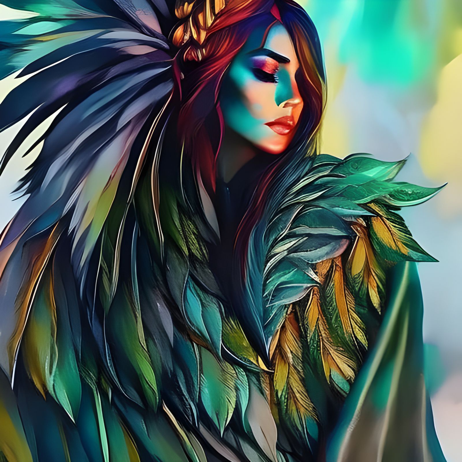 Badb Catha: War Goddess in Speedpaint Style