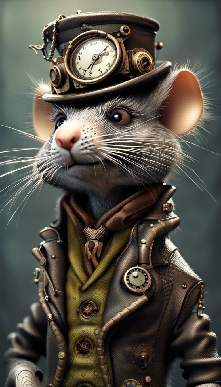 Steampunk Sewer Rat Portrait in New York