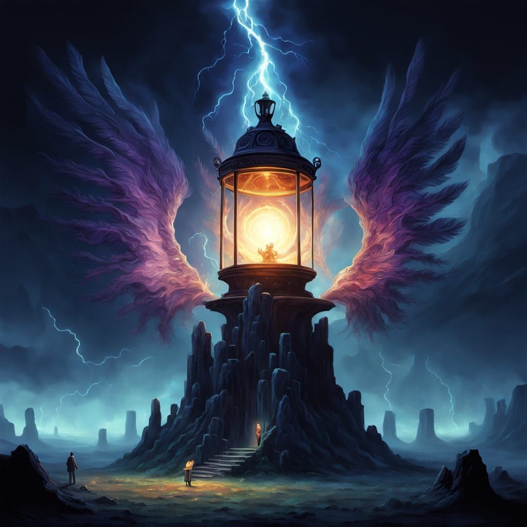 Stonehenge Lamp Radiates Magical Light in Surrealist Style