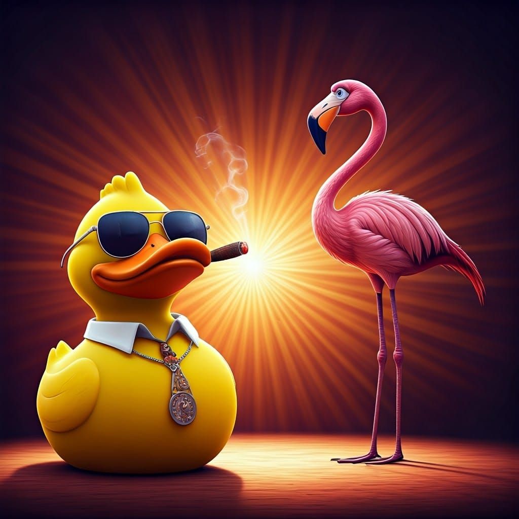Rubber Duck Enjoys Burlesque Show in Vibrant, Cinematic Sett...