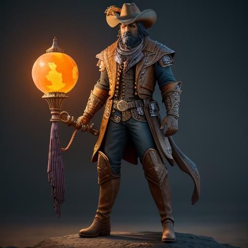 Statue of Liberty as Cowboy: Photorealistic Art