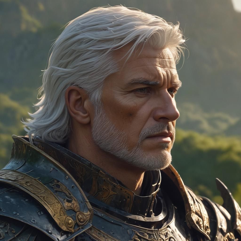 Ink Knight Portrait in Greg Rutkowski Style