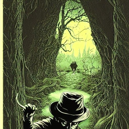 Menacing Leprechaun in Comic Book Style