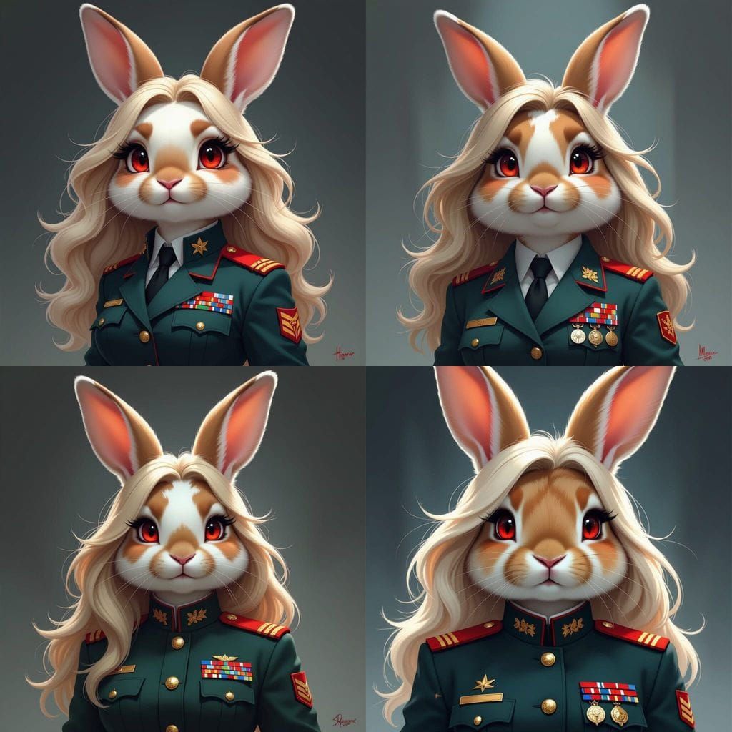 Anthropomorphic Rabbit Spy in KGB Uniform