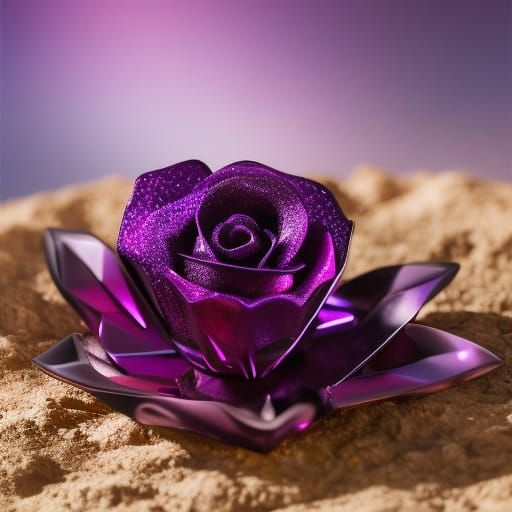 Purple rose in the desert