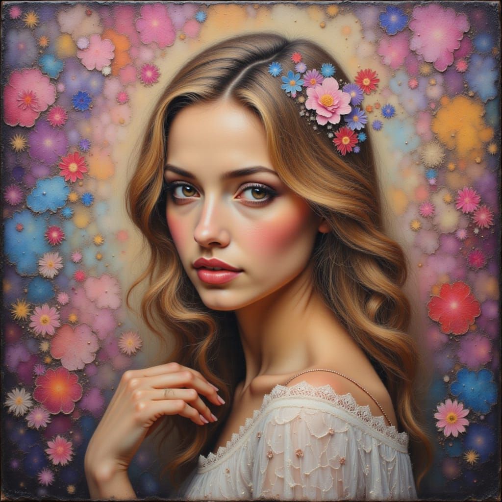 Surreal Cracked Animal Eye in Frosted Glass Style